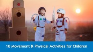 Children wearing astronaut suits