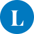 White Letter L in blue circle